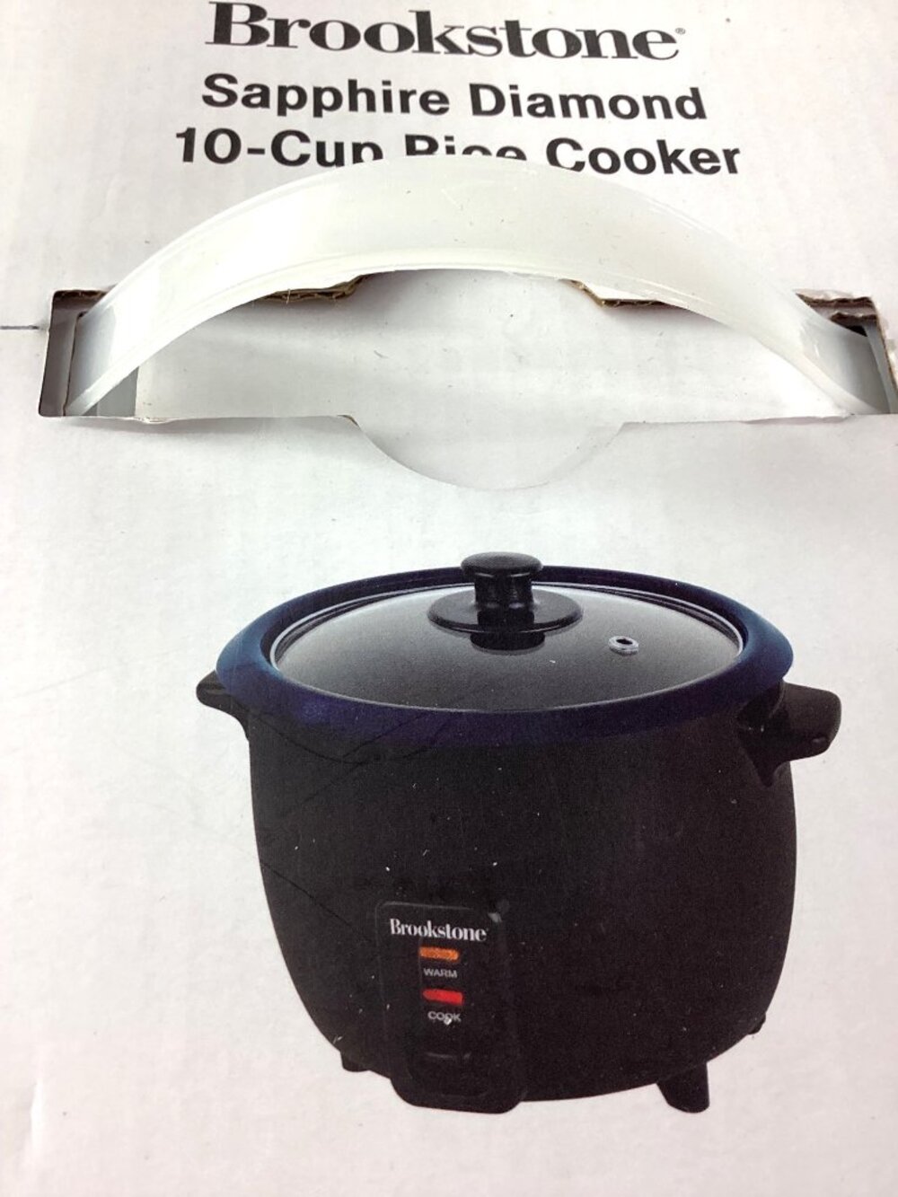 Brookstone Sapphire Diamond 10-Cup Rice Cooker*Non-Stick Coating*Accessories*NIB